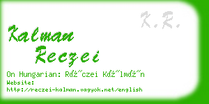 kalman reczei business card